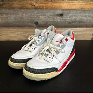 Nike Air Jordan 2013 Retro‎ Fire Red 3 Men’s Size 12 Lace Up Sneakers Basketball